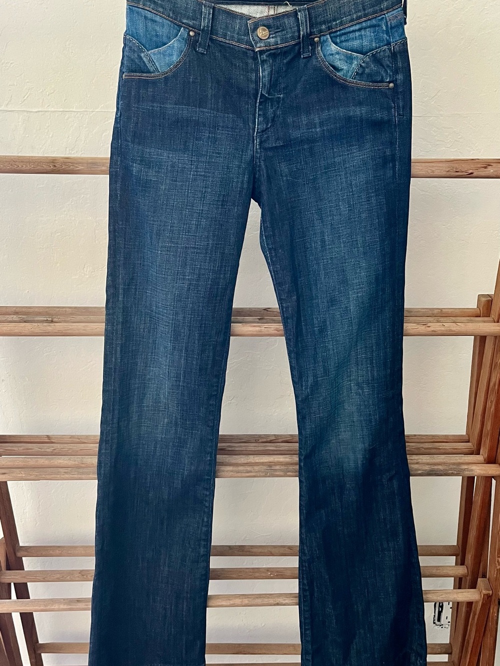 Citizens of Humanity Dark Wash High Rise Wide-Leg Jeans.